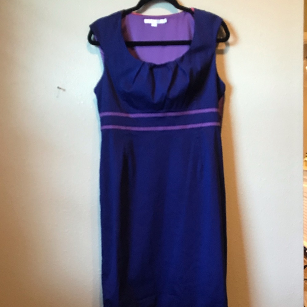 Boden Purple Sheath Dress Size 10R